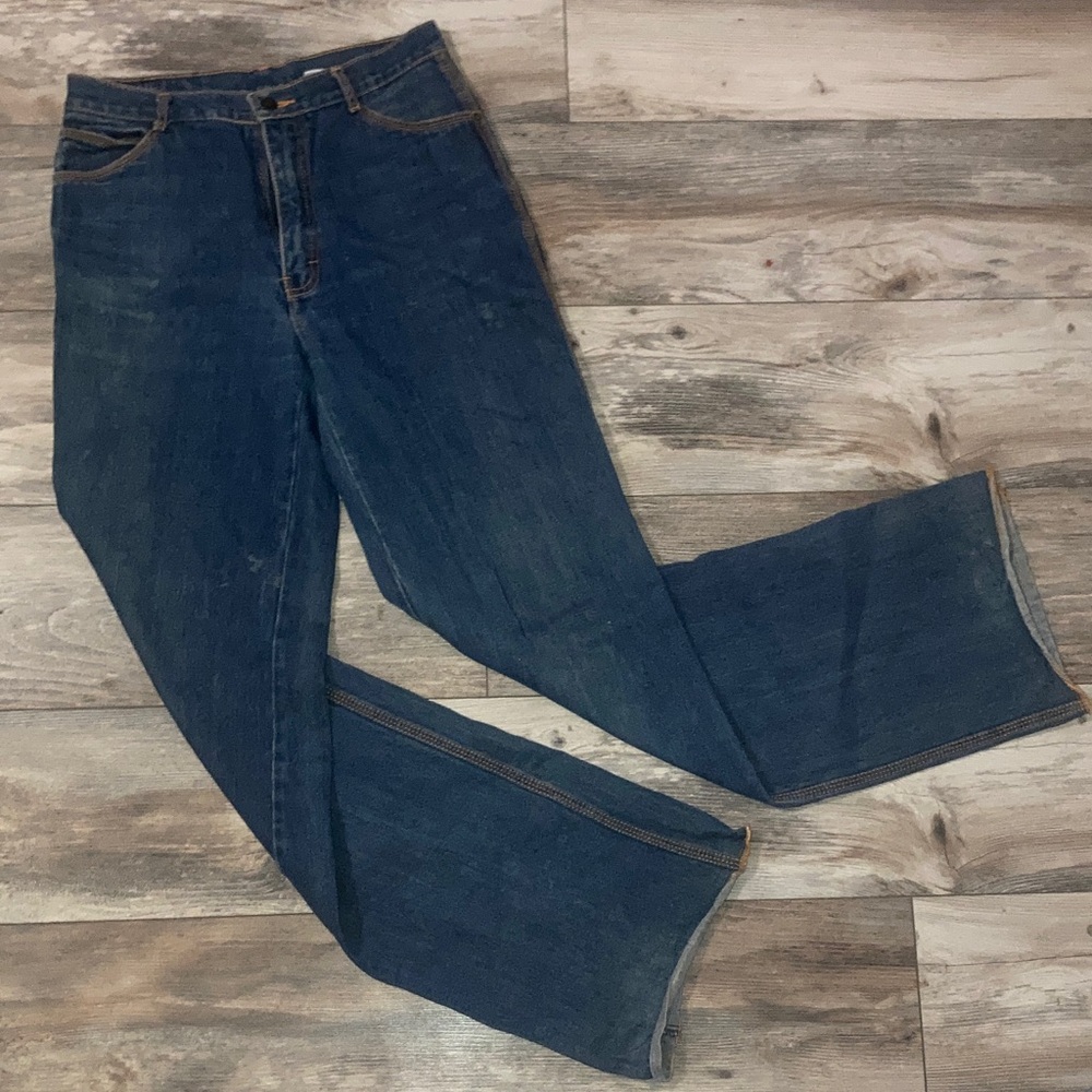 Vintage Thumbs Up High Rise Wide Leg Blue Jeans Size 11 L